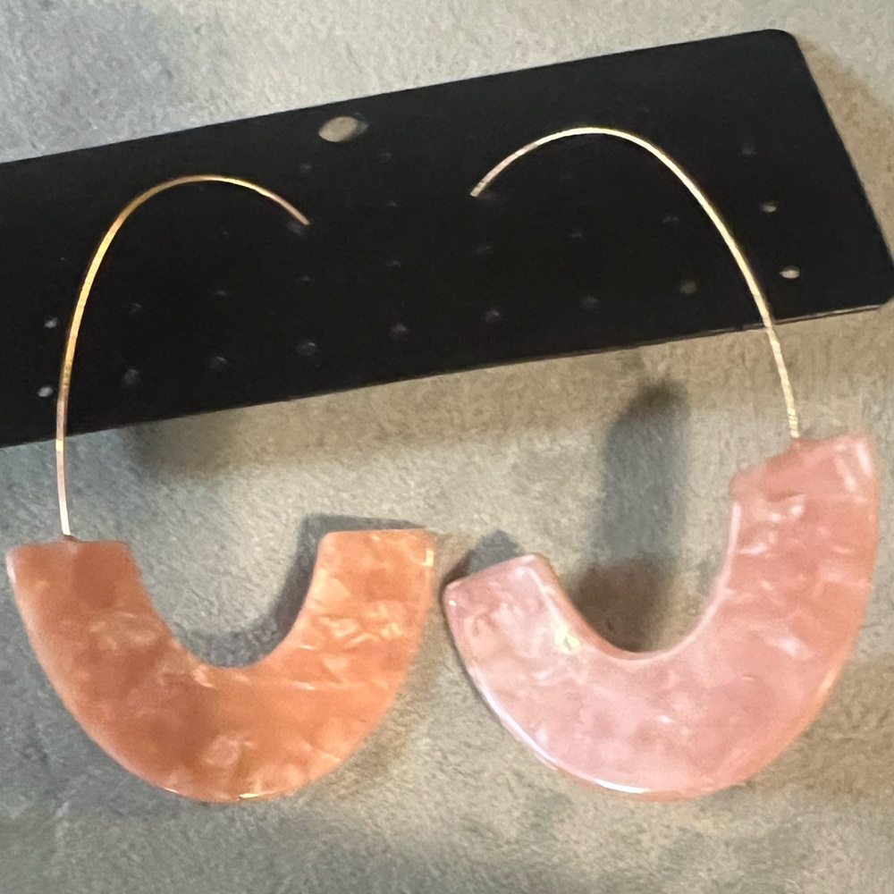 Gold Sculptural Earrings with Textured Finish